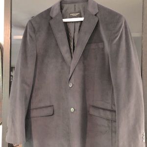 Men’s Blazer—Pronto Uomo, blue plush velveteen finish